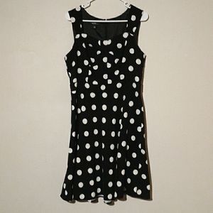 ALYX Black and White Polka Dot Sleeveless Dress